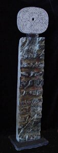 "Cloc Cosonca - Wishing Stone 23" - Metal Sculpture by Paul Braun