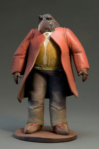 "I Stood Out on the Mountain" by Robert Brubaker, 18"h x 12"w x 9"d, Stoneware