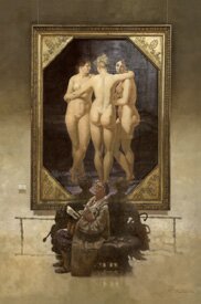 "Les Trois Gr�ces Dans le Mus�e du Louvre" - Fine Art by Ted CoConis