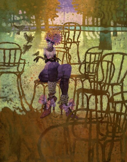 "Une Visite Officielle" - Fine Art by Ted Coconis