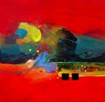 "A Glow II" - Abstract Painting by Gregory Deane