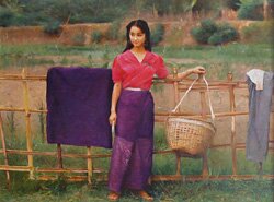The Village Girl by Garden Fence - Shang Ding