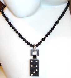 "Vintage Domino Necklace" - Unique Jewelry by Echo the Dreamer
