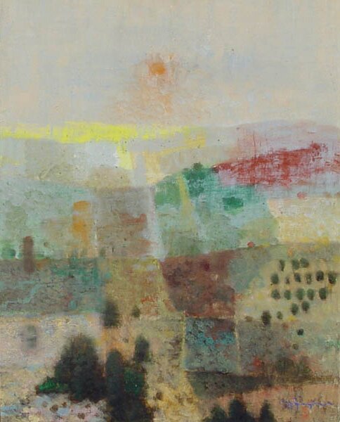 "Country Cottaga" - Oil Painting by Mark English, a Featured Artist of the Lanning Gallery [ Sedona, Arizona ]