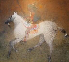 "Ghost Rider" - Native American Themed Painting by Mark English