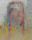 "Oglala Chief" - Native American Themed Painting by Mark English