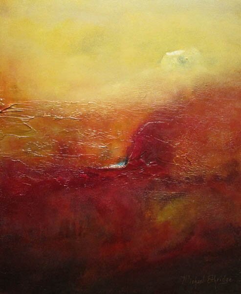 "Desert Rose" - Abstract Painting by Michael Ethridge