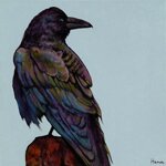 "The Watcher" - Bird Painting by Johnathan Harris