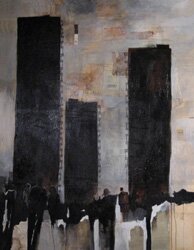 "Three Towers II" - Urban Landscapes by Jonathan Howard