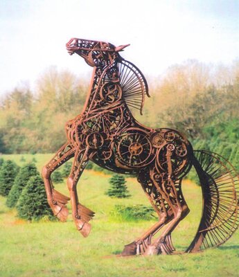 "Sun Dancer" - Horse Sculptures by Dixie Jewett