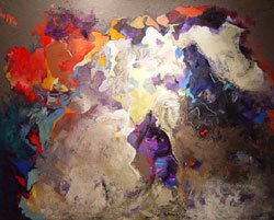 "In Circles" - Acrylic Painting by David Johns