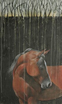 "Morning Mist" - Horse Painting by Kathleen Kinkopf
