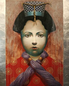 "Zen Kami" - Painting by Kathleen Kinkopf