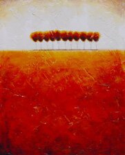 "All in Red" - Acrylic Painting by Ed Klink