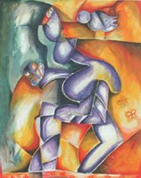 "Lavender's Song" - Hand Pulled Stone Lithograph by Alexandra Nechita