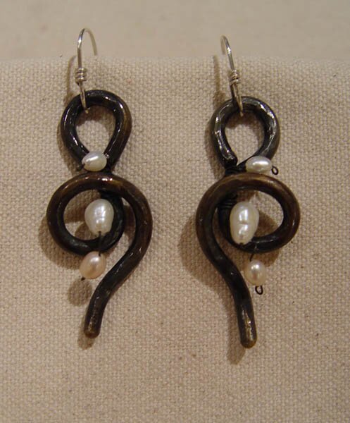 "Spring Fruit: Cherry Blossom II Earrings" - Custom Jewelry Designs by Valerie Ostenak