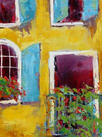 "Hotel View" - Oil Painting by Cynthia Reid