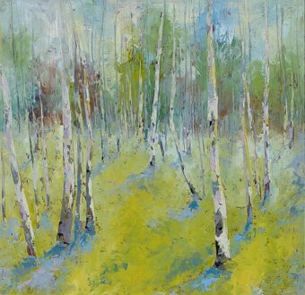 "Into the Woods" - Landscape Art by Cynthia Reid
