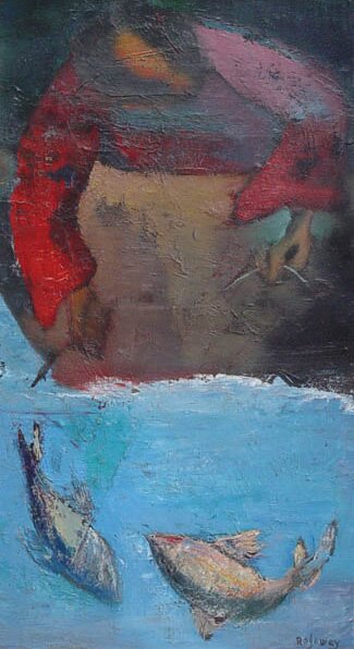 "Evening Fisherman" - Artwork by Alfred Rogoway