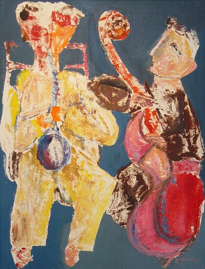 "Musical Encounter" - Oil Painting by Alfred Rogoway