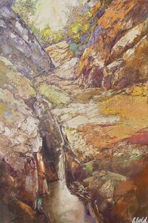 "Canyon Floor" - Landscape Painting by Hans Schiebold