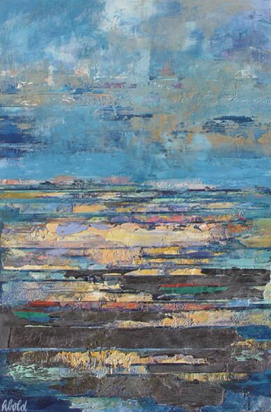 "Implied Landscape 888" - Painting by Hans Schiebold