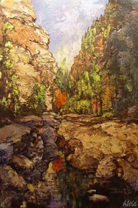 "Reflection" - Landscape Painting by Hans Schiebold