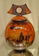 "Lidded Urn 177" - Fine Ceramic Vessels by Bob Smith