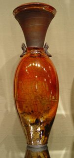 "Combined Vase 179" - Artistic Raku Ceramics by Bob Smith
