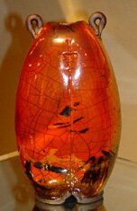 "Small Altered Vase" - Raku Ceramic Vessel by Bob Smith