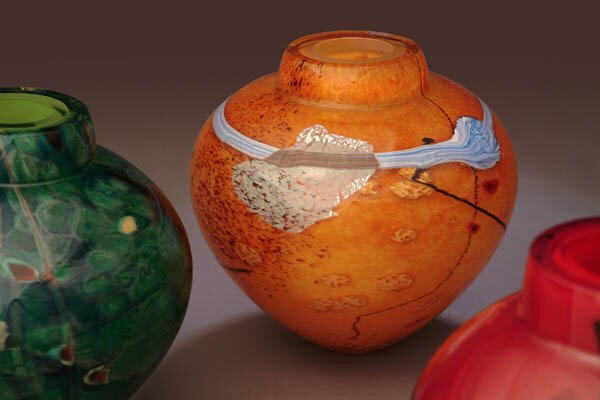 "Sahara Emperor Bowls" - Glass Art by Randi Solin