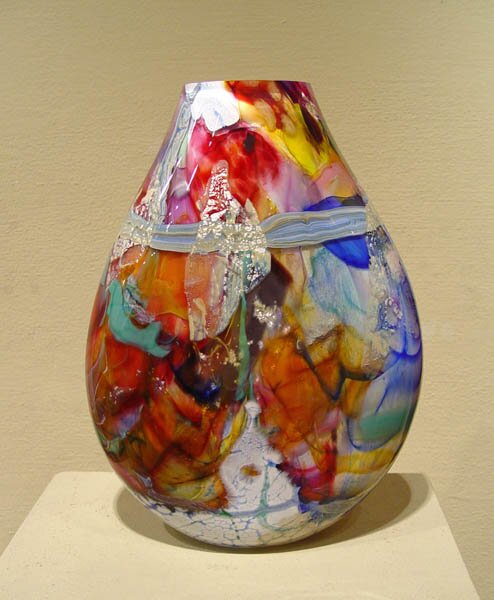"Shard Flat Vessel" - Glass Sculpture by Randi Solin