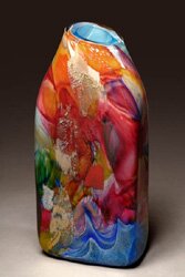 "Shard Rectangle Vessel" - Glass Sculpture by Randi Solin