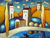 "Rising Cloud" - Encaustic Painting by Slava Tch
