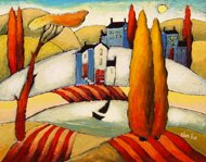 "Same Place to Love" - Encaustic Art by Slava Tch