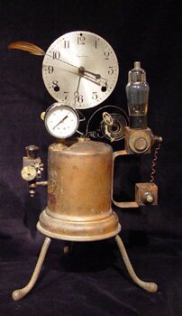 "Brass Pot Clock" - Unique Clocks by Roger Wood