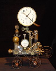 "Clock on Wheels" - Ornate Clocks by Roger Wood