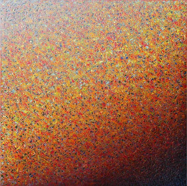 "Twenty to Twelve" - Abstract Painting by Richard Bruland