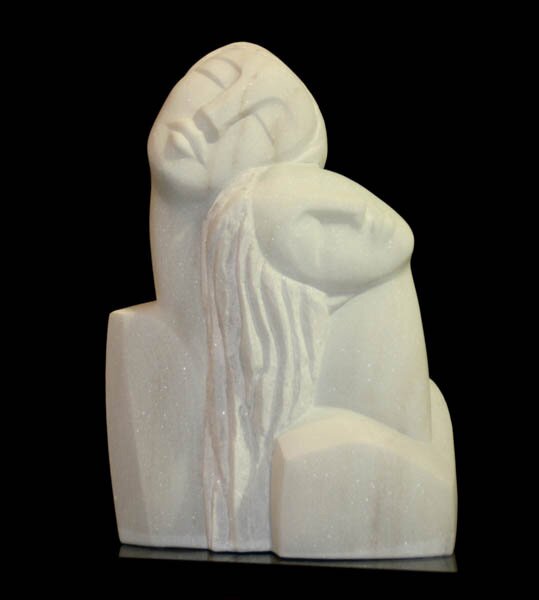 "Endearment" - Marble Sculpture by Kathleen Caricof