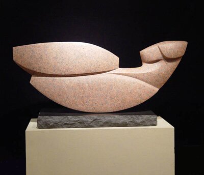 "I'm Flying" - Granite Sculpture by Kathleen Caricof