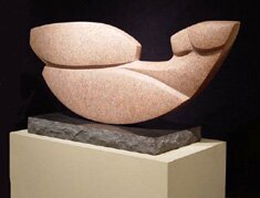 "I'm Flying" - Granite Sculpture by Kathleen Caricof
