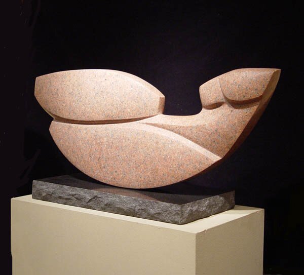 "I'm Flying" - Granite Sculpture by Kathleen Caricof