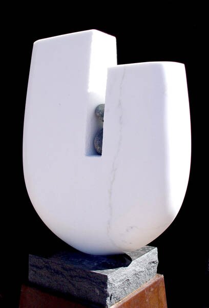 "Keepsake" - White Marble Sculpture by Kathi Caricof