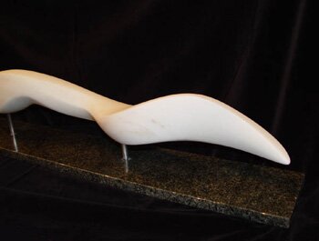 "River" - Flowing Granite Sculpture by Kathleen Caricof