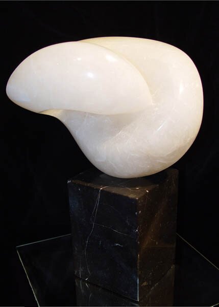 "Translucence" - Alabaster Sculpture by Kathleen Caricof