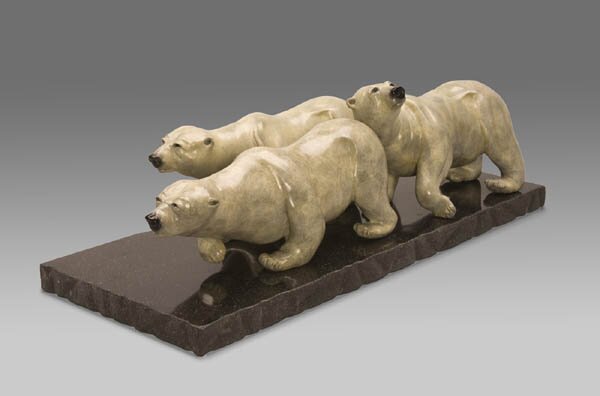 "The Lookout" - Polar Bear Sculpture by Kim Chavez