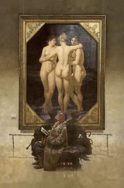"Les Trois Gr�ces Dans le Mus�e du Louvre" - Fine Art by Ted CoConis