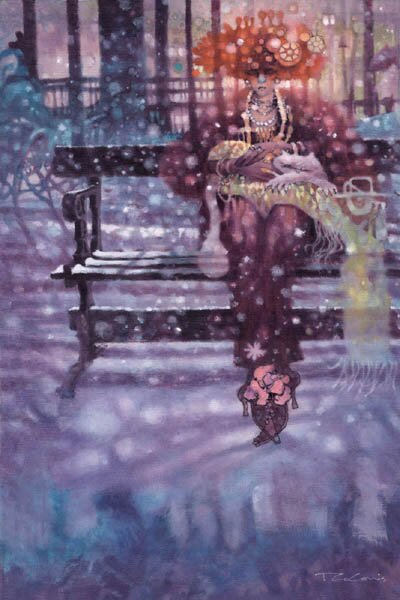 "Premi�re Neige" - Oil Painting by Ted CoConis