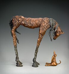 "The Encounter" - Bronze Sculptures by Chris Deverill