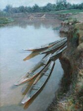 "Boat" - Chinese Artwork by Shang Ding and Shang Qian